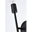 Living District Armin 2-Light Mid-Century Metal Wall Sconce in Black