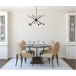 Living District Armin 6-Light Mid-Century Metal Pendant in Black