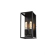 Living District Voir 2-Light Mid-Century Metal Wall Sconce in Black