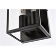 Living District Voir 2-Light Mid-Century Metal Wall Sconce in Black