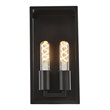 Living District Voir 2-Light Mid-Century Metal Wall Sconce in Black
