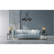 Living District Casen 6-Light Mid-Century Metal Pendant in Black