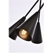 Living District Casen 6-Light Mid-Century Metal Pendant in Black