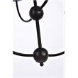 Living District Lennon 4-Light Mid-Century Metal Pendant in Black and Clear