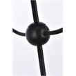 Living District Lennon 4-Light Mid-Century Metal Pendant in Black and Clear
