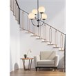 Living District Lennon 4-Light Mid-Century Metal Pendant in Black and White