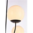 Living District Lennon 4-Light Mid-Century Metal Pendant in Black and White