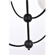 Living District Lennon 4-Light Mid-Century Metal Pendant in Black and White