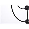 Living District Lennon 4-Light Mid-Century Metal Pendant in Black and White