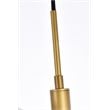 Living District Wells 4-Light Mid-Century Metal Pendant in Brass and Clear