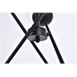 Living District Axl 6-Light Mid-Century Metal Pendant in Black and Clear