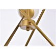 Living District Axl 6-Light Mid-Century Metal Pendant in Brass and White
