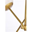 Living District Axl 6-Light Mid-Century Metal Pendant in Brass and White