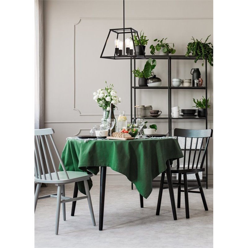 Living District Declan 4-Light Farmhouse Metal Pendant in Black Finish
