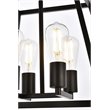 Living District Declan 4-Light Farmhouse Metal Pendant in Black Finish