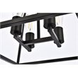 Living District Declan 4-Light Farmhouse Metal Pendant in Black Finish