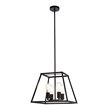 Living District Declan 4-Light Farmhouse Metal Pendant in Black Finish