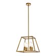 Living District Declan 4-Light Farmhouse Metal Pendant in Brass Finish