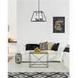 Living District Declan 4-Light Farmhouse Metal Pendant in Black Finish