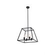 Living District Declan 4-Light Farmhouse Metal Pendant in Black Finish