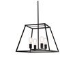 Living District Declan 4-Light Farmhouse Metal Pendant in Black Finish
