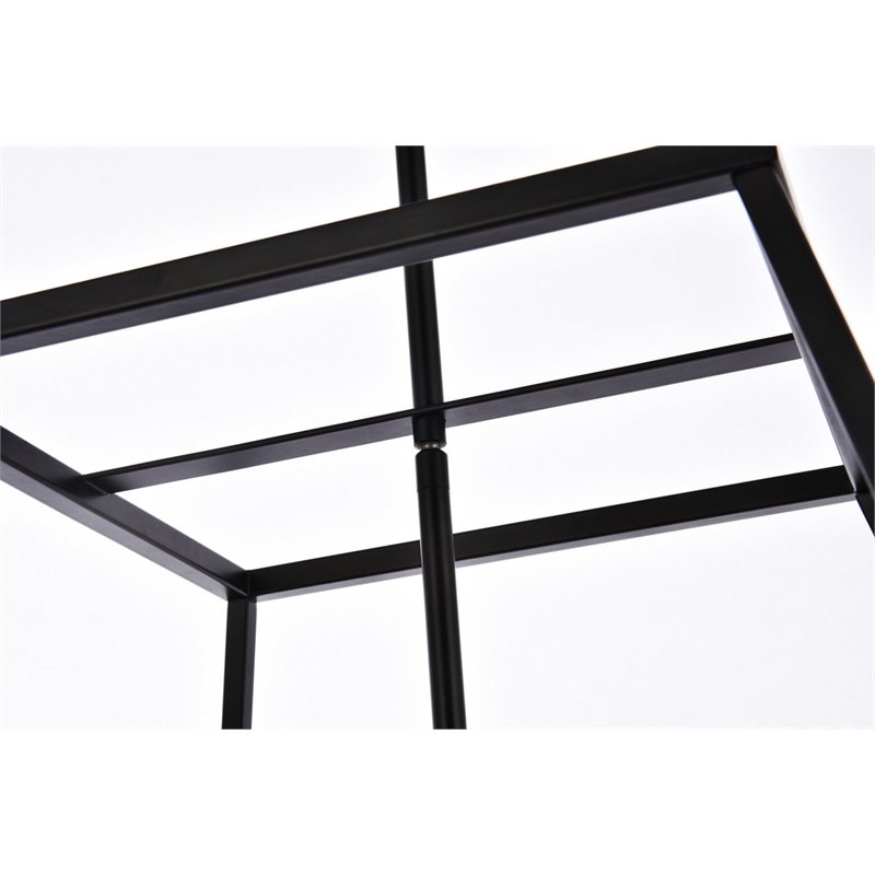 Living District Declan 4-Light Farmhouse Metal Pendant in Black Finish