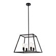 Living District Declan 4-Light Farmhouse Metal Pendant in Black Finish