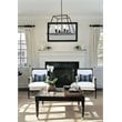 Living District Declan 4-Light Farmhouse Metal Pendant in Black