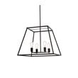Living District Declan 4-Light Farmhouse Metal Pendant in Black