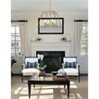 Living District Declan 4-Light Farmhouse Metal Pendant in Brass