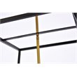 Living District Declan 4-Light Farmhouse Metal Pendant in Black and Brass