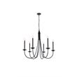 Living District Cohen 6-Light Mid-Century Metal Pendant in Black Finish