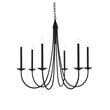 Living District Cohen 6-Light Mid-Century Metal Pendant in Black Finish