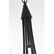Living District Cohen 6-Light Mid-Century Metal Pendant in Black Finish