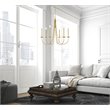 Living District Cohen 6-Light Mid-Century Metal Pendant in Brass Finish
