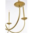 Living District Cohen 6-Light Mid-Century Metal Pendant in Brass Finish