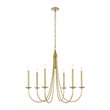 Living District Cohen 6-Light Mid-Century Metal Pendant in Brass Finish