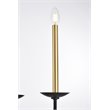 Living District Cohen 6-Light Mid-Century Metal Pendant in Black/Brass Finish