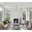Living District Cohen 6-Light Mid-Century Metal Pendant in Brass Finish