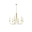 Living District Cohen 6-Light Mid-Century Metal Pendant in Brass Finish
