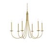 Living District Cohen 6-Light Mid-Century Metal Pendant in Brass Finish
