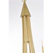Living District Cohen 6-Light Mid-Century Metal Pendant in Brass Finish