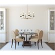 Living District Cohen 6-Light Mid-Century Style Metal Pendant in Black/Brass