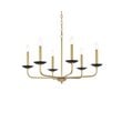 Living District Cohen 6-Light Mid-Century Style Metal Pendant in Black/Brass