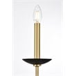 Living District Cohen 6-Light Mid-Century Style Metal Pendant in Black/Brass
