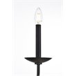 Living District Cohen 6-Light Mid-Century Style Metal Pendant in Black Finish