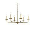 Living District Cohen 6-Light Mid-Century Style Metal Pendant in Brass