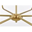 Living District Cohen 6-Light Mid-Century Style Metal Pendant in Brass