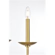 Living District Cohen 6-Light Mid-Century Style Metal Pendant in Brass