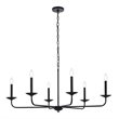 Living District Cohen 6-Light Mid-Century Style Metal Pendant in Black